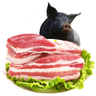 黑猪肉土猪肉新鲜 五花肉野猪肉4斤 农家散养鲜猪肉跑山冰鲜猪肉_